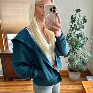 PACT blue hoodie zip up sweatshirt